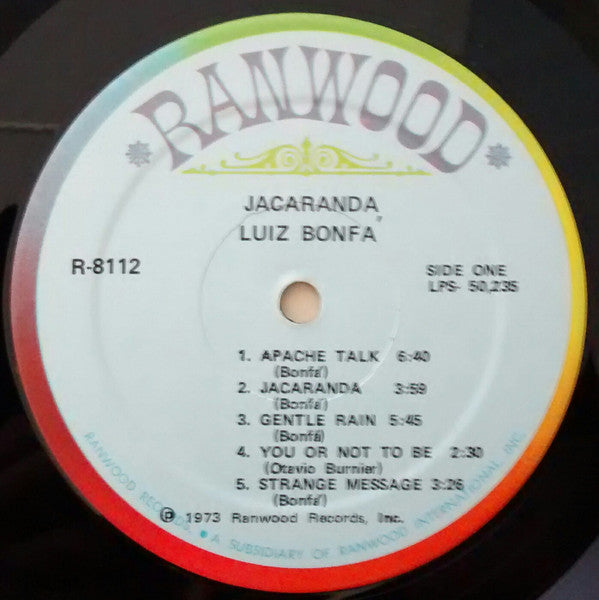 Image of Label Cover of LP - VG/VG - LUIZ BONF , Jacaranda (Ranwood; R-8112, US 1973, Pasteback Gatefold, Company Inner), Strong VG -  a few light marks, edge & ring wear,  - 3446182S