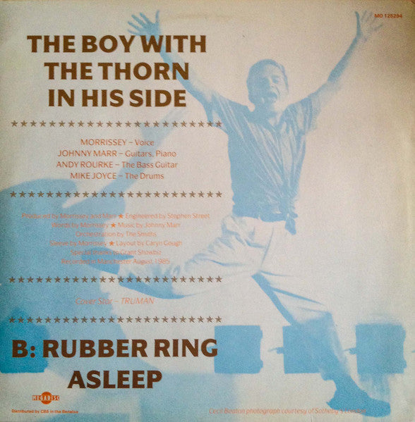 Image of Back Cover of LP - VG/VG - THE SMITHS, The Boy With The Thorn In His Side (Megadisc; MD 125294, Netherlands 1985, NO Orange Inner), Light marks & hairlines, edge wear,  - 3446188S