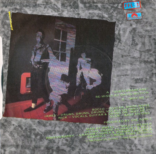 Image of Back Cover of 7" - EX/EX - FLESH 4 LULU*, Subterraneans (Polydor Silver Injection Labels; FFL 1, UK 1984, Picture Sleeve, With Bomus 7"), Sealed copy with hype sticker on shrink,  - 3416347C