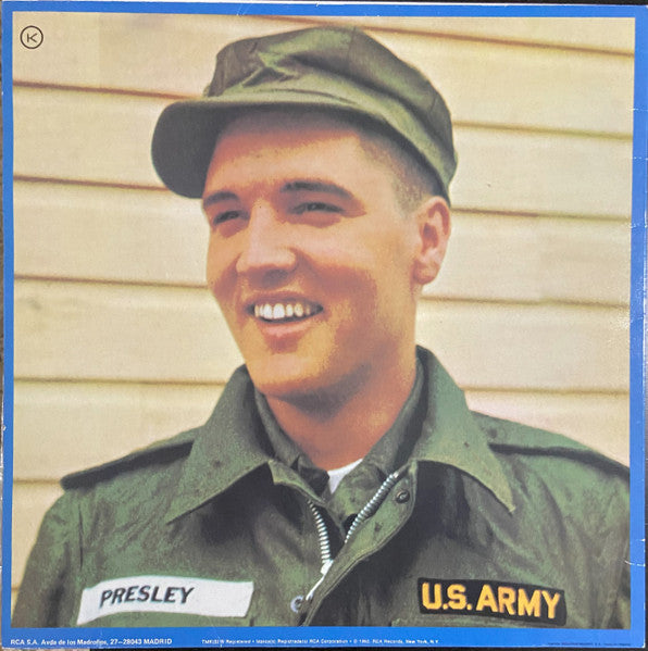 Image of Back Cover of LP - VG/VG+ - ELVIS PRESLEY, Elvis Is Back! (RCA; NL-89013, Spain 1985 Reissue, Circled K On Rear Of Sleeve), Edge wear, small sticker mark to sleeve varnish.,  - 3416393C