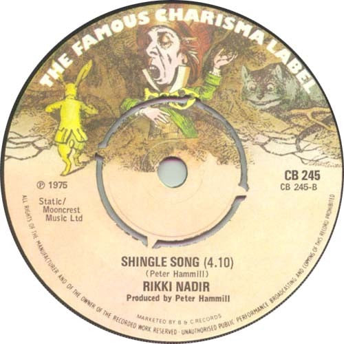 Image of Back Cover of 7" - /G - RIKKI NADIR (PETER HAMMILL), Birthday Special (Charisma; CB 245, UK 1975, Plain Sleeve, 4-Prong Centre), Lots of little light marks, Plays pretty well, Light surface noise in parts,  - 3416350C