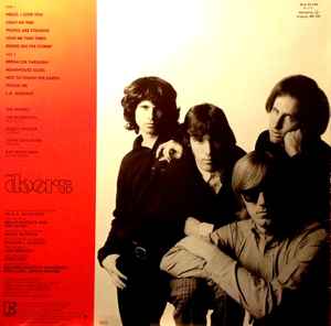 Image of Back Cover of LP - G+/VG - THE DOORS, Greatest Hits (Elektra; ELK 52254, Europe 1980s Reissue, Inner, No Rights Society), Hairlines, spine seam split,  - 3446272S