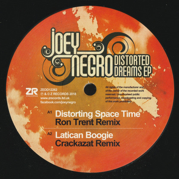 Image of Label Cover of 12" - VG/EX - JOEY NEGRO, Distorted Dreams EP (Z Records; ZEDD12262, UK 2018, Picture Sleeve), ,  - 3426163E