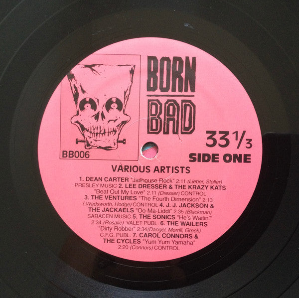 Image of Label Cover of LP - VG/VG - VARIOUS, Born Bad Volume Six (Born Bad; BB006, US 1992, Gatefold, Unofficial Release), A few marks but all light, small top seam split.,  - 3416436C