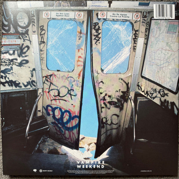 Image of Back Cover of LP - EX/EX - VAMPIRE WEEKEND, Only God Was Above Us (Columbia; 19658880831, Europe 2024, Gatefold with Alternate Artwork, 2 Inners, Poster), Opened Instore, Still In Stickered Shrinkwrap,  - 3446281S