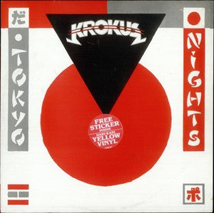 Image of Front Cover of 12" EP - VG/VG+ - KROKUS, Tokyo Nights (Ariola; AROD 241, UK 1980, Hype Stickered Sleeve, NO Sticker, Yellow Vinyl), ,  - 3416485C