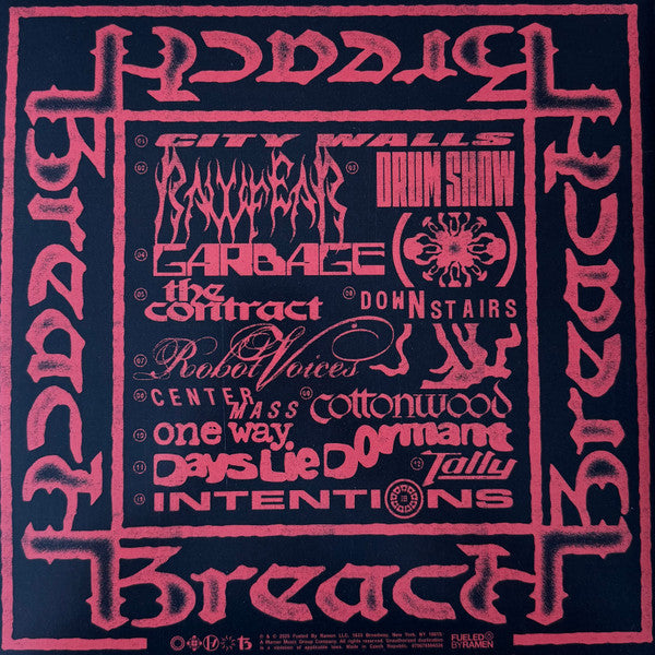 Image of Back Cover of LP - VG+/VG+ - TWENTY ONE PILOTS, Breach (Fueled By Ramen; 075678594526, Europe 2025, Gatefold, Inner & Insert, Red Vinyl), ,  - 3446303S