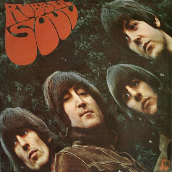 Image of Front Cover of LP - G/G - THE BEATLES, Rubber Soul (Parlophone Black & Yellow With Serif Font & KT Tax Code; PMC 1267, UK 1965, E.J. Day Laminated Flipback Sleeve, Mono), Lots of marks and hairlines, Sleeve worn all round with creases, small tears, and tape on rear but almost fully intact. ,  - 3416355C