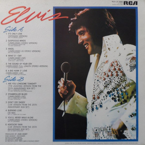 Image of Back Cover of LP - VG+/VG+ - ELVIS , The Sound Of Your Cry (RCA; RCALP 3060, UK 1981, Embossed Sleeve), ,  - 3416489C