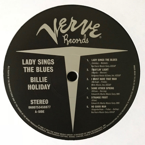 Image of Label Cover of LP - VG+/EX - BILLIE HOLIDAY, Lady Sings The Blues (Verve Records; MGV-8099, US 2013), Seal opened instore, still in hype stickered shrinkwrap. Corner crease.,  - 3426173E