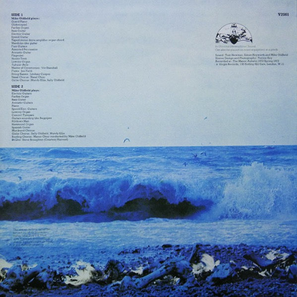 Image of Back Cover of LP - VG/VG - MIKE OLDFIELD, Tubular Bells (Virgin Red/Green Labels; V 2001, UK 1970s Reissue, Townhouse), Strong VG,  - 3416516C