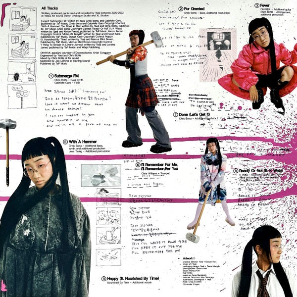Image of Label Cover of LP - EX/EX - YAEJI, With A Hammer (XL Recordings; XL1291LPE, US 2023, Insert &  ID Card, Hot Pink Vinyl), Still In Opened Shrinkwrap With Hype Sticker,  - 3416543C