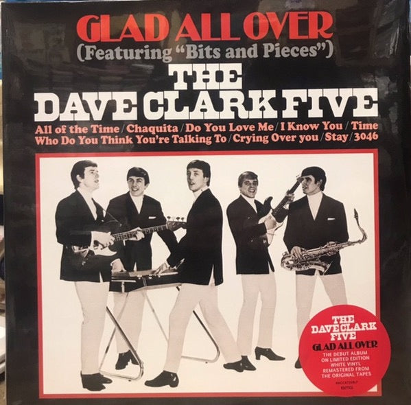Image of Front Cover of LP - EX/EX - THE DAVE CLARK FIVE, Glad All Over (BMG; BMGCAT558LP, USA & Europe 2021 Reissue, White Vinyl), Still In Opened Shrinkwrap With Hype Sticker,  - 3416544C