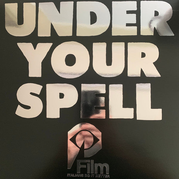 Image of Back Cover of Mini-LP - VG+/VG+ - DESIRE, Under Your Spell (Italians Do It Better; IDIB021, US 2018 Reissue, Embossed Mirror Lettering Sleeve, Inner, 180 Gram Clear / Blue Split Vinyl, Johnny Jewel of Chromatics), a few small creases around edge,  - 3446352S
