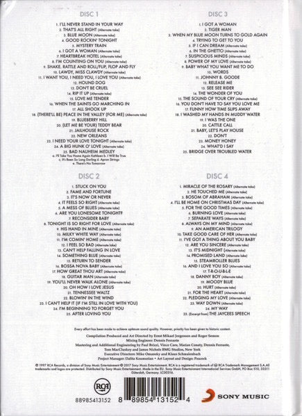 Image of Back Cover of 4xCD - VG+/VG+ - ELVIS PRESLEY, Platinum (A Life In Music) (RCA; 88985413152, Europe 2017 Reissue, Book Sleeve), ,  - 3416551C
