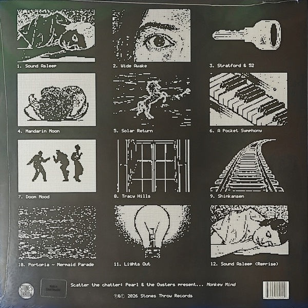 Image of Back Cover of LP - NEW/NEW - PEARL AND THE OYSTERS, Monkey Mind (Stones Throw Records; STH2524, US 2026, Insert, Mint Green Vinyl), ,  - 3436183E