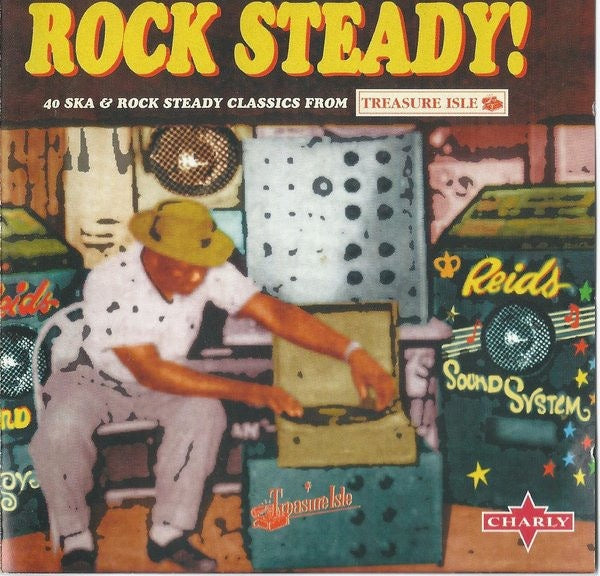 Image of Front Cover of 2xCD - VG+/VG+ - VARIOUS, Rock Steady! 40 Ska & Rock Steady Classics from Treasure Isle (Charly Records; CDVAL 129-2, Germany 2000, Card Slipcase with Jewel Case inside), ,  - 3416556C