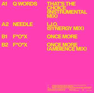 Image of Back Cover of 12" - VG+/VG+ - Q WORDS, NEEDLE (2), F*O*X, NON VOLEVO MA VOLAVO 2 (Ultimo Tango; UTAN-C 003, Italy 2023, Picture Sleeve), ,  - 3446401S