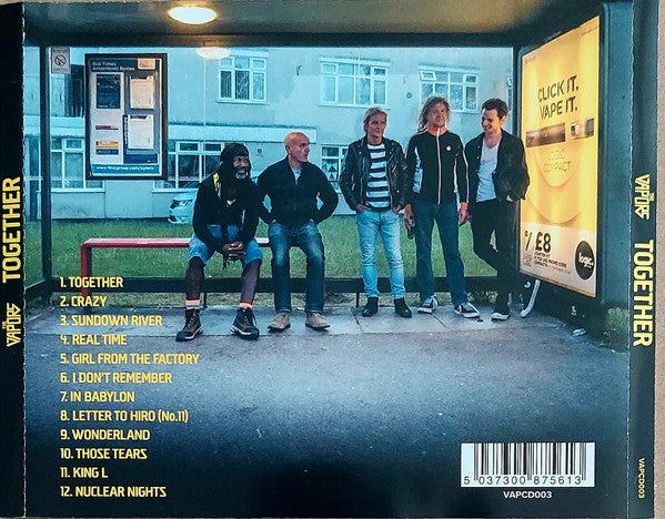 Image of Back Cover of CD - VG+/VG+ - THE VAPORS, Together (Manmade Soul Ltd; VAPCD003, Worldwide 2020), ,  - 3556001S