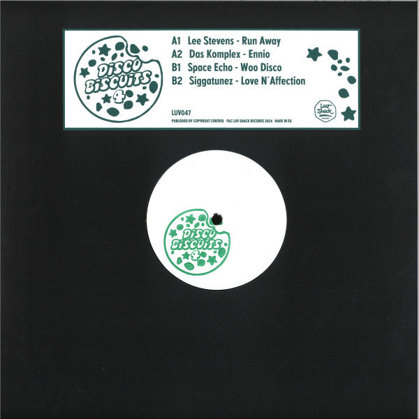 Image of Front Cover of 12" - VG+/VG+ - VARIOUS, Disco Biscuits 4 (Luv Shack Records; LUV047, Europe 2024, Stickered Plain Sleeve), , A1 Lee Stevens   Run AwayA2 Das Komplex   EnnioB1 Space Echo   Woo DiscoB2 Siggatunez   Love N' Affection - 3526015E