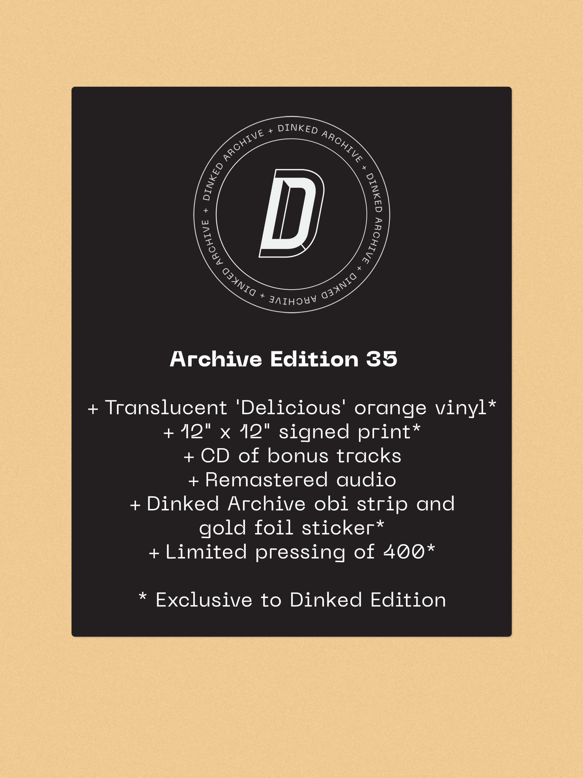 Image of Back Cover of LP - NEW/NEW - SING-SING, The Joy Of Sing-Sing (Aerial Records; AERO005LPX, UK 2026, Insert, Dinked Edition A35 / Translucent Delicious Orange Vinyl / Signed 12" X 12" Print / Bonus CD / Remastered Audio / Obi Strip / Gold Foil Sticker / Limited To 400 ), , Some albums simply get better with time. As it celebrates its 25th anniversary, The Joy Of Sing-Sing is reissued with newly remastered audio by Kevin Vanbergen and brand-new artwork by Chris Bigg. The custom Dinked Archive edition 