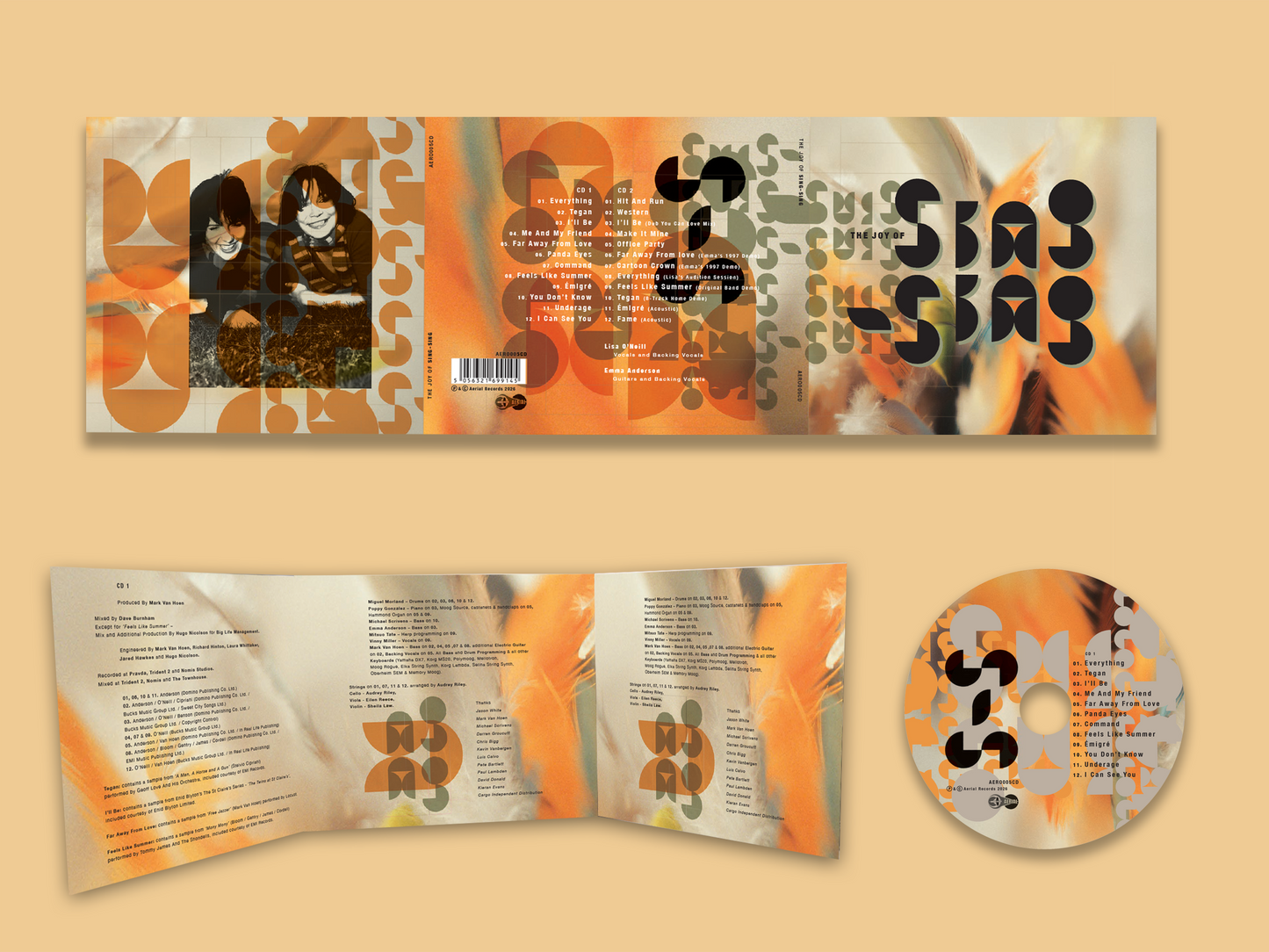 Image of Front Cover of CD - NEW/NEW - SING-SING, The Joy Of Sing-Sing (Aerial Records; AERO005CD, UK 2026), , Some albums simply get better with time. As it celebrates its 25th anniversary, The Joy Of Sing-Sing is reissued with newly remastered audio by Kevin Vanbergen and brand-new artwork by Chris Bigg. The custom Dinked Archive edition is limited to 400 copies and pressed on translucent 'Delicious' orange vinyl, with a signed 12" x 12" print, bonus CD, Dinked Archive obi strip and gold foil sticker. Ori