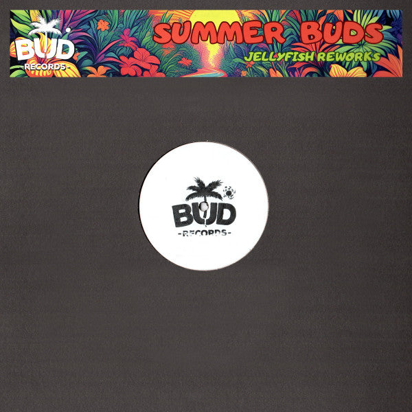 Image of Front Cover of 12" EP - /VG+ - JELLYFISH, Summer Buds Jellyfish Reworks (Bud Records; 07, Italy 2025, Stamped White Label, Stickered Plain Sleeve), ,  - 3526043E