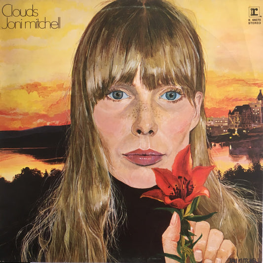 Image of Front Cover of LP - VG/VG+ - JONI MITCHELL, Clouds (Reprise Records Tan Steam Boat Labels With Dipped Pressing Ring; K 44070, UK 1970s Reissue, Non-Textured G&L Sleeve), ,  - 3516087C