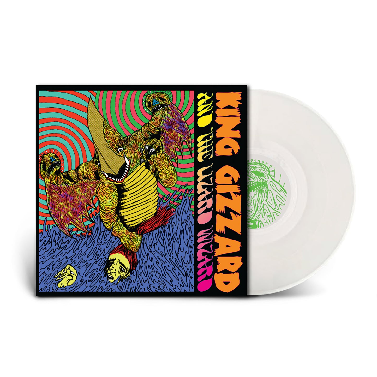 Image of Back Cover of LP - NEW/NEW - KING GIZZARD & THE LIZARD WIZARD, Willoughby's Beach (EP) (Injection Molded Pet Ecosonic LP) (P(Doom) Records; PDOOM-9901, UK 2026 Reissue, Printed Inner, 180g 12" Injection-Molded Crystal Clear Pet Record, 100% Recycled Plastic Over Bag), , Willoughby's Beach is the second EP by Australian psychedelic rock band King Gizzard & the Lizard Wizard. It was originally released on 21 October 2011 and sees the band in their early years of fuzzy garage rock. These records have 