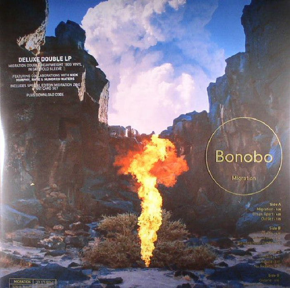 Image of Front Cover of 2xLP - VG+/VG+ - BONOBO, Migration (Ninja Tune; ZEN236X, UK 2017, Picture Sleeve, Inner), in original plastic jacket - split bottom edge,  - 3546058S