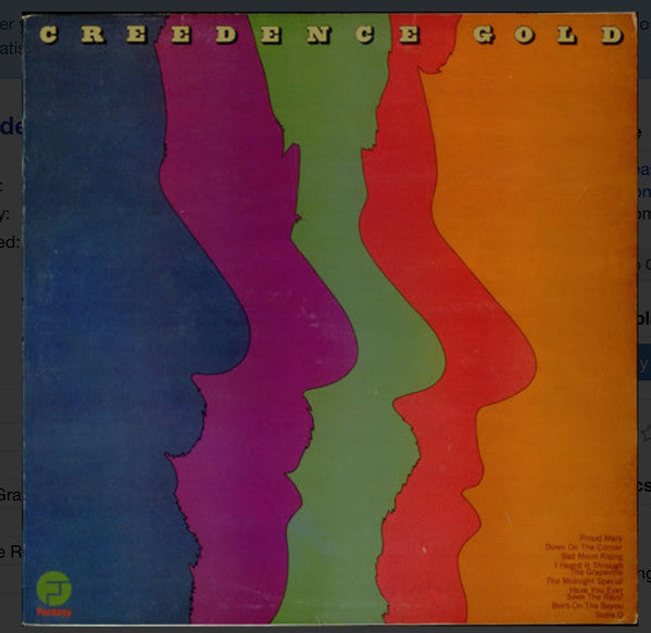 Image of Front Cover of LP - VG/VG - CREEDENCE CLEARWATER REVIVAL, Creedence Gold (Fantasy Brown Labels With Made In Gt Britain ; FT 501, UK 1973 Reissue), Strong VG,  - 3516088C