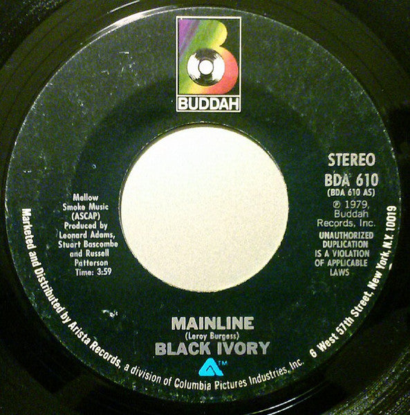 Image of Front Cover of 7" - /VG - BLACK IVORY, Mainline / Dance (Buddah Records; BDA 610, US 1979), ,  - 3556047S