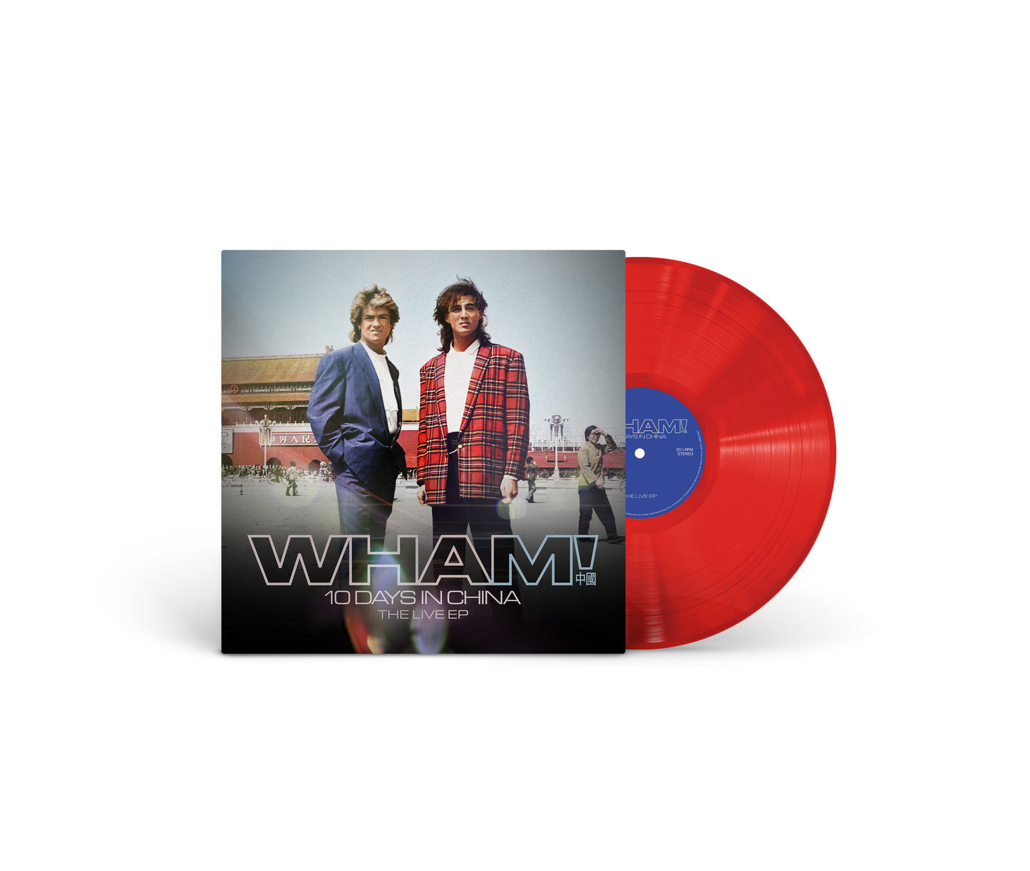 Image of Back Cover of 12" - NEW/NEW - WHAM!, 10 Days In China - The Live EP (; 19958481781, Worldwide 2026, Red 12" Vinyl), , WHAM! 10 Days in China - The Live EP features four live performances from WHAM!’s historic 1985 concerts in Beijing and Guangzhou, as seen in the highly acclaimed, 5-star rated documentary WHAM! 10 Days in China. As the first Western Pop group to perform in China, these performances cemented the duo as global superstars. Featuring previously unreleased live audio, newly mixed and ma