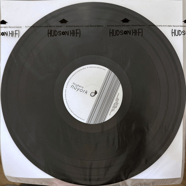 Image of Label Cover of 12" - NEW/NEW - FCUKERS, N�york (Ninja Tune; ZEN12739,  2026, 140g), , Fcukers hand their acclaimed debut album '�' over to three heavyweight names in New York dance music for 'n�york', a three-track remix EP arriving as a special edition white label. Eli Escobar, disco veteran Justin Strauss (with longtime collaborator Andrew Raposo) and Junior Sanchez each rework a track from  '�' into a club-ready companion piece. Fcukers are the New York duo of Jackson Walker Lewis and Shanny Wis