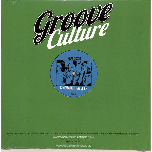 Image of Front Cover of 12" - VG+/VG+ - FAM DISCO, Cinematic Travel EP (Groove Culture Music; GCV034, Italy 2025, Company Sleeve), ,  - 3526050E