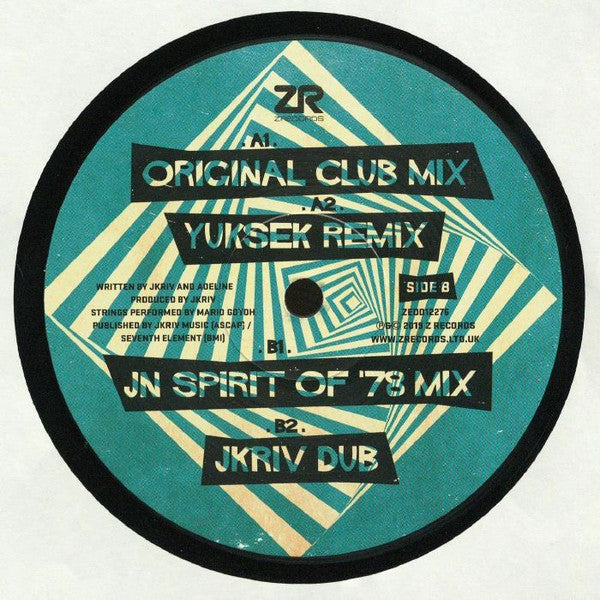 Image of Back Cover of 12" - /G+ - JKRIV FEAT. ADELINE, Vertigo (Z Records; ZEDD12276, UK 2019), Light surface marks only, plays VG.,  - 3546086S