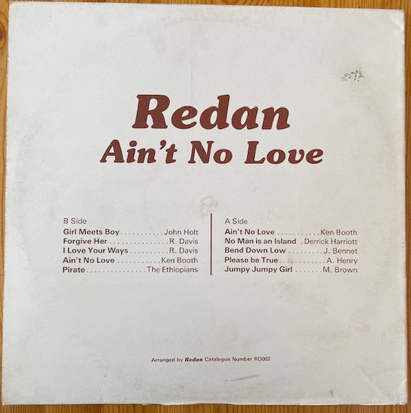 Image of Back Cover of LP - VG/VG - VARIOUS ARTISTS, Ain`t No Love (Redan; RD 002, US 1975), ,  - 3516181C