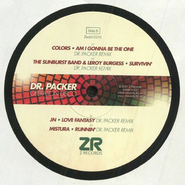 Image of Back Cover of 12" - /VG+ - DR. PACKER, Operation Disco (Album Sampler) (Z Records; ZEDD12315, UK 2021), ,  - 3546122S