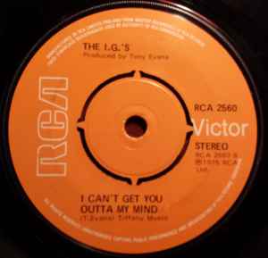 Image of Back Cover of 7" - G+/EX - THE I.G.'S, Show And Tell / I Can't Get You Outta My Mind (RCA Victor; RCA 2560, UK 1975, Company Sleeve), Wear to company sleeve.,  - 3556065S