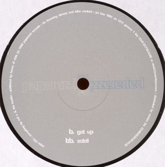 Image of Back Cover of 12" - /G+ - EVIL C & THE HUSTLER, Terrasse (Paparazzi Records; papa 003, Switzerland 1999), wol. marks and scuffs,  - 3546114S