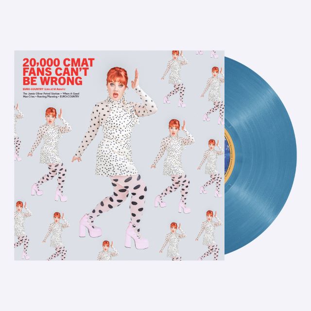 Image of Front Cover of 10" - NEW/NEW - CMAT, CMAT Live From St. Anne's (CMATBABY; CMAT012, UK 2026, Transparent Blue Vinyl), , CMAT marks the one-year anniversary of her Ivor- and Choice-winning / Mercury-losingEURO-COUNTRY with the vinyl release of four live songs from the album! Recorded with TheVery Sexy CMAT Band at their 20,000-capacity headliner at St Anne’s Park in Dublin, thetracks capture the energy, humour and infectious joy that make confirms the DunboyneDiana as one of this era's standout l