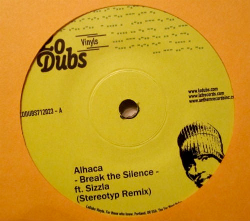 Image of Front Cover of 7" - VG+/VG+ - AL-HACA SOUND SYSTEM FEAT. SIZZLA / STEREOTYP, Break The Silence / One A Name Hittas (LoDubs; LODUBS712023, US 2012, Stamped Sleeve, Solid Centre), ,  - 3516187C
