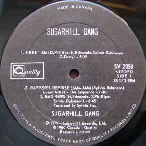 Image of Label Cover of LP - VG+/VG+ - SUGARHILL GANG, Sugarhill Gang (Quality; SV 2058, Canada 1980, Gatefold), Light ringwear on sleeve.,  - 3546120S