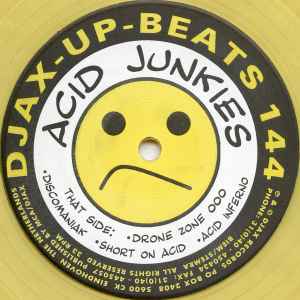 Image of Back Cover of 12" - /VG+ - ACID JUNKIES, Part 1 (Djax-Up-Beats ; DJAX-UP-144, Netherlands 1992), clear yellow vinyl,  - 3546140S