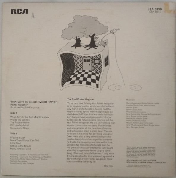 Image of Back Cover of LP - VG/VG - PORTER WAGONER, What Ain't To Be, Just Might Happen (RCA Victor Orange Labels; LSA 3130, UK 1972), ,  - 3516197C