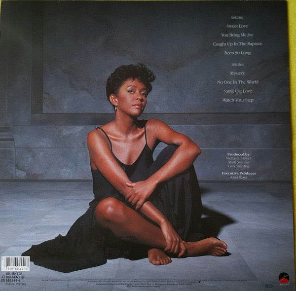 Image of Back Cover of LP - VG+/VG+ - ANITA BAKER, Rapture (Elektra; 960 444-1, UK & Europe 1986), Nice clean copy!,  - 3516241C