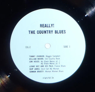 Image of Label Cover of LP - VG/VG - VARIOUS, Really! The Country Blues 1927-1933 (Origin Jazz Library; OJL-2, US Reissue, Pasted White Sleeve), ,  - 3516253C