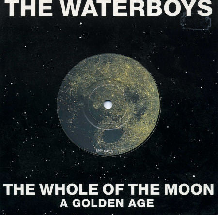 Image of Front Cover of 7" - VG/VG+ - THE WATERBOYS, The Whole Of The Moon (Ensign; ENY 642, UK 1991, Die Cut Sleeve), ,  - 3516101C