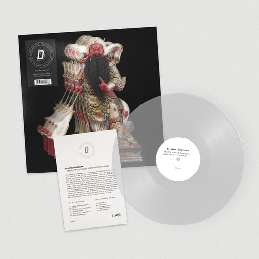 Image of Front Cover of LP - NEW/NEW - SILVERWINGKILLER, 1000% (Triad Funded X Desperate Struggle) (Triad Funded; NERD11, UK 2026, Early Doors No. 11 / Crystal Clear Vinyl / Signed, Numbered & Debossed A5 Insert / Dinked Edition / Limited To 400), , Emerging from Manchester’s underground, Silverwingkiller are a high-energy electronic two-piece made up of Yushang Ni and James Baca. Their sound collides world music influences with analogue arpeggiators, aggressive basslines, frenetic live breakbeats and vocal