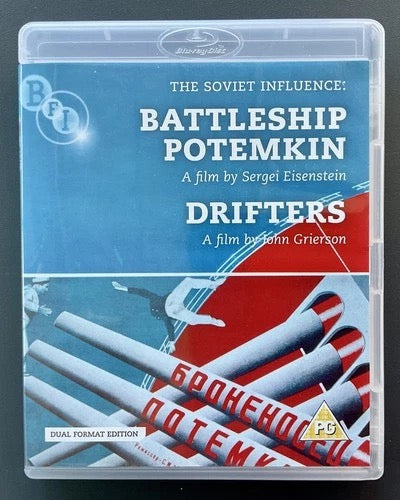 Image of Front Cover of Blu-Ray - VG+/VG+ - SERGEI EISENSTEIN/JOHN GRIERSON, Battleship Potemkin/Drifters (BFI; BFIB1058, UK 2012 Reissue, Booklet, With DVD), ,  - 3516297C